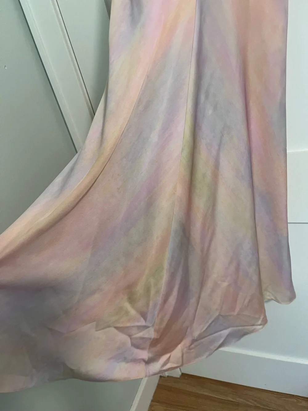 Vince Pastel Ombre rainbow Slip Dress with Spaghetti Straps - Picture 3 of 8